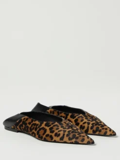 Ballerina Saint Laurent in cavallino animalier e nappa