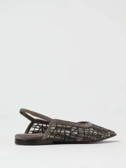 Ballerina Slingback Brunello Cucinelli in viscosa con paillettes