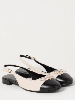 Ballerina Slingback Tory Burch in pelle con fiocco