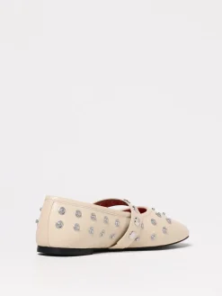 Ballerina Stella McCartney in pelle sintetica riciclata con borchie