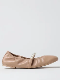 Ballerina Stuart Weitzman in pelle con perle sintetiche