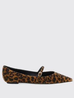 Ballerina Stuart Weitzman in camoscio stampa animalier