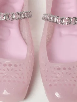 Ballerina The Jelly Jimmy Choo in gomma traforata con strass