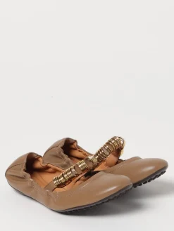 Ballerina Tod's in pelle con anelli metallici