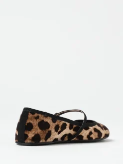 Ballerina Vally Dolce & Gabbana in velluto stampa animalier