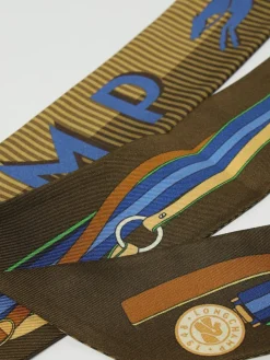 Bandeau Longchamp in seta stampata