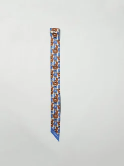 Bandeau Longchamp in seta stampata