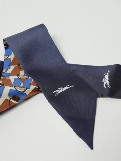 Bandeau Longchamp in seta stampata