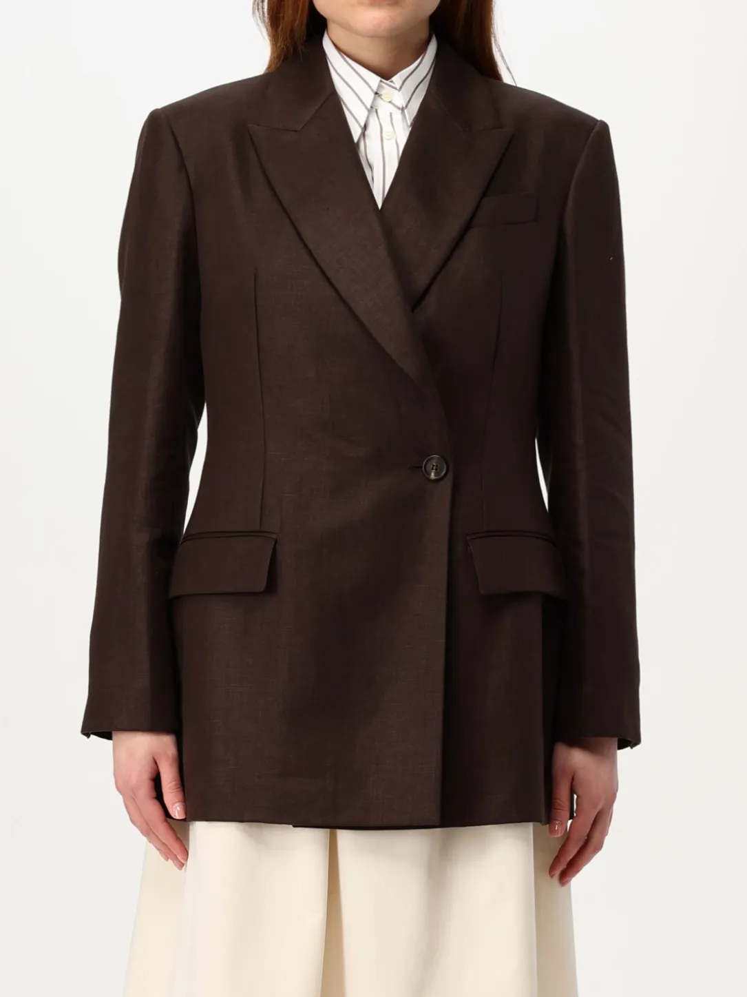 Blazer a doppiopetto Brunello Cucinelli in lino