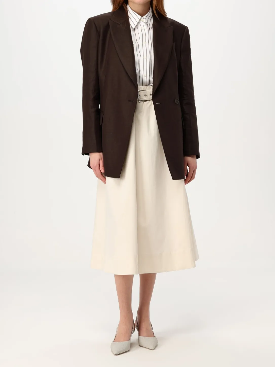 Blazer a doppiopetto Brunello Cucinelli in lino