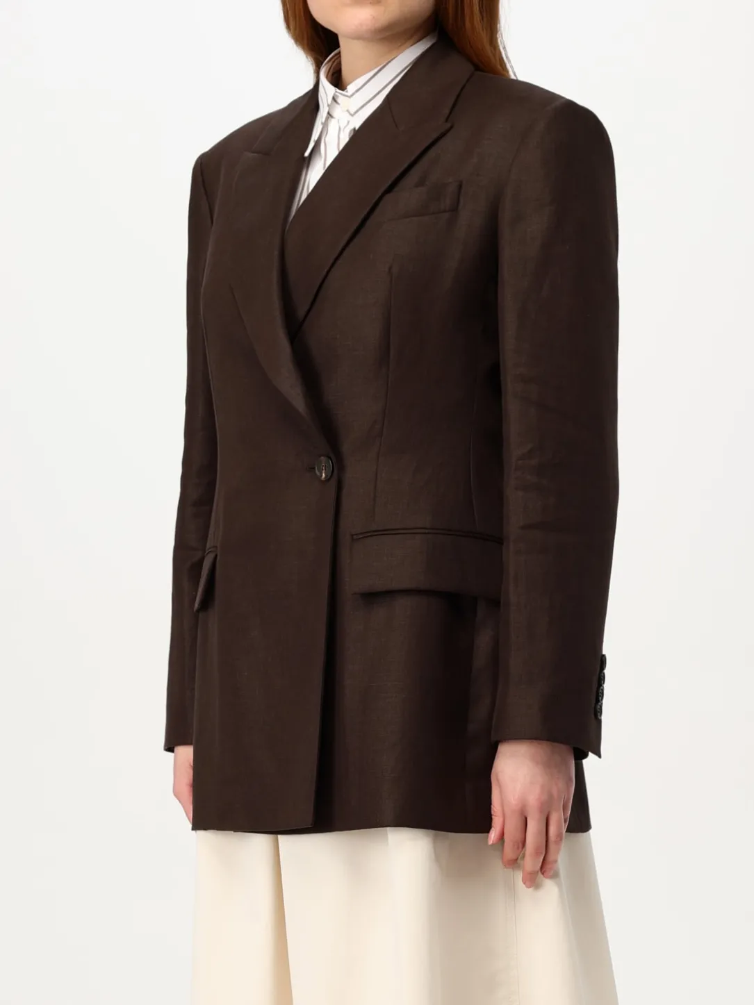 Blazer a doppiopetto Brunello Cucinelli in lino