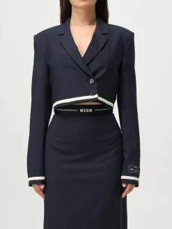 Blazer a doppiopetto crop MSGM