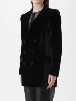 Blazer a doppiopetto in velluto Alberta Ferretti