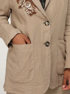 Blazer a monopetto con perline e pietre preziose Bazar Deluxe