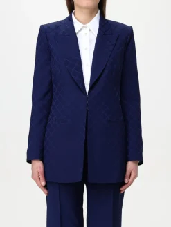 Blazer a monopetto Elisabetta Franchi in satin jacquard