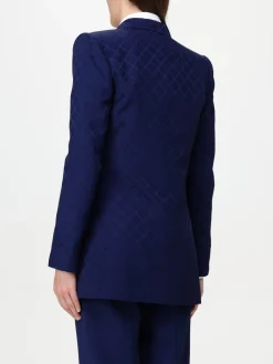 Blazer a monopetto Elisabetta Franchi in satin jacquard