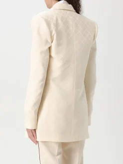 Blazer a monopetto Elisabetta Franchi in satin jacquard