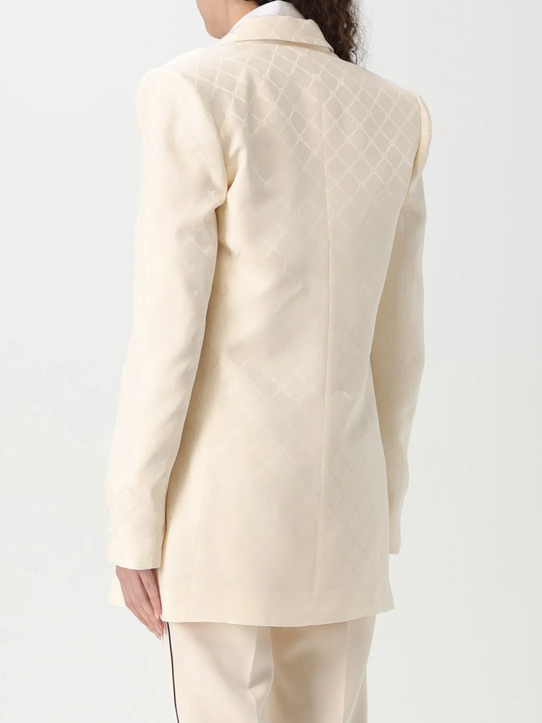Blazer a monopetto Elisabetta Franchi in satin jacquard