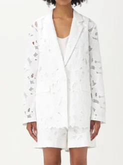 Blazer a monopetto in macramé