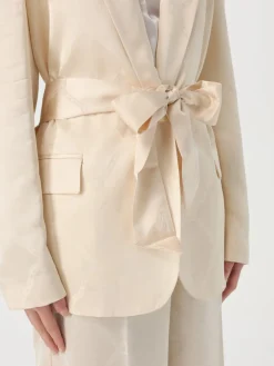 Blazer con Oval T jacquard Twinset in raso