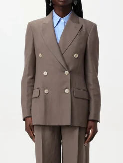 Blazer doppiopetto Brunello Cucinelli in misto lino