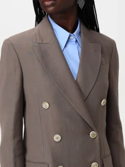 Blazer doppiopetto Brunello Cucinelli in misto lino