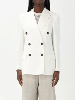 Blazer doppiopetto Brunello Cucinelli in viscosa e lino