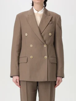 Blazer doppiopetto Brunello Cucinelli in viscosa e lino