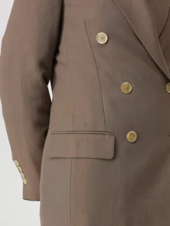 Blazer doppiopetto Brunello Cucinelli in viscosa e lino