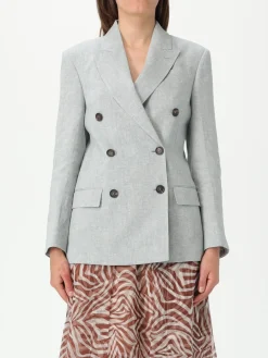 Blazer doppiopetto Brunello Cucinelli in lino