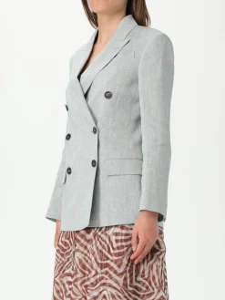 Blazer doppiopetto Brunello Cucinelli in lino