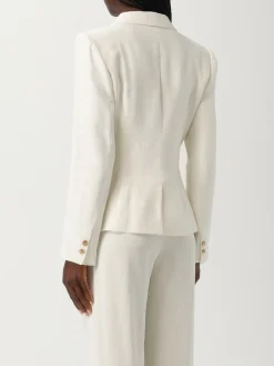 Blazer doppiopetto Elisabetta Franchi in misto lino