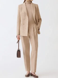 Blazer doppiopetto Fabiana Filippi in misto lana e cotone