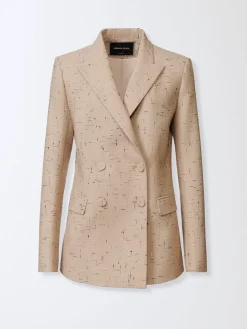 Blazer doppiopetto Fabiana Filippi in misto lana e cotone