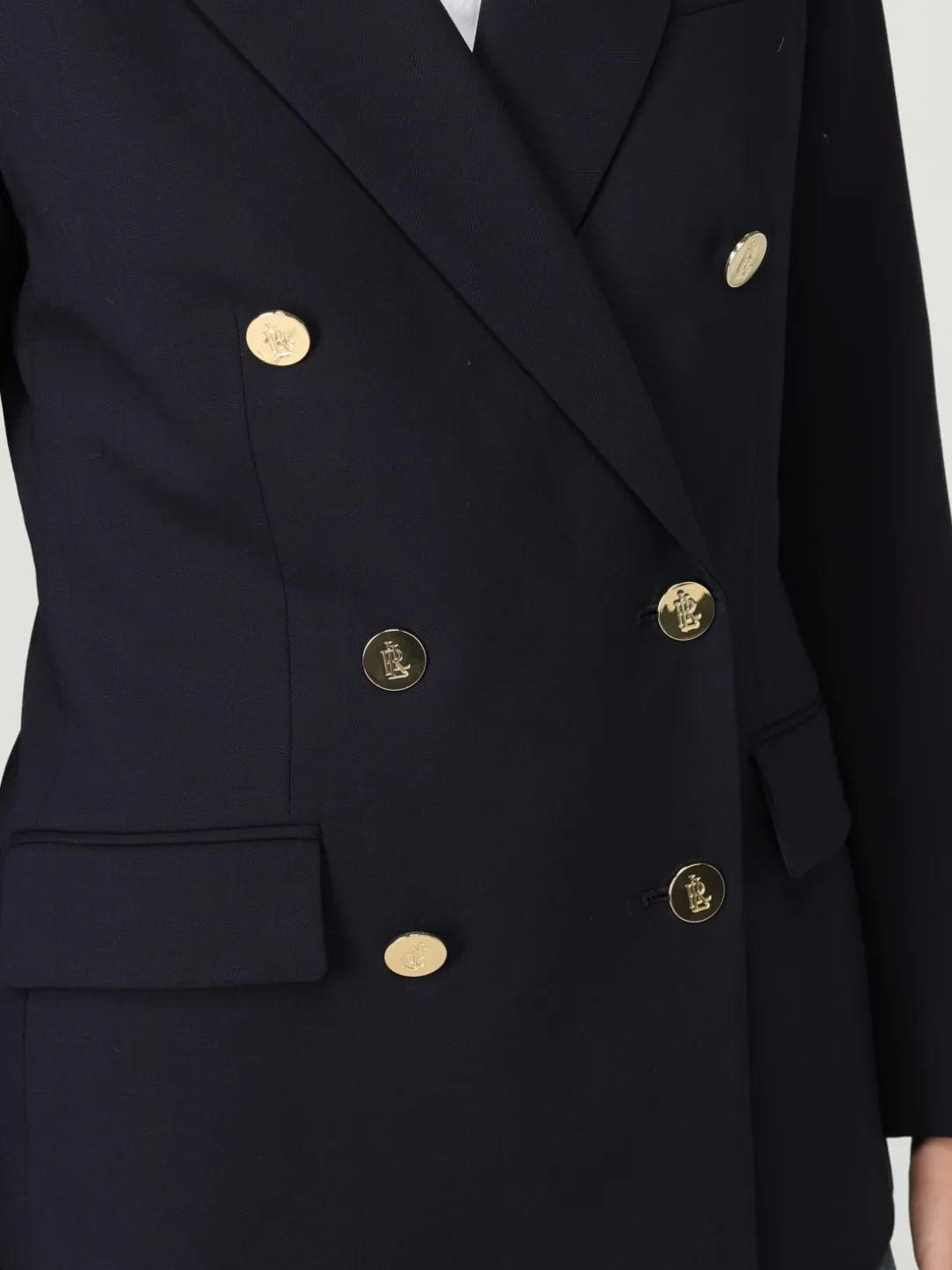 Blazer doppiopetto Lauren Ralph Lauren in lana stretch