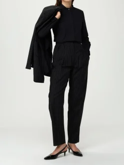 Blazer doppiopetto Max Mara in lana gessata