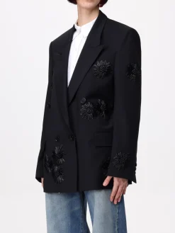 Blazer doppiopetto MSGM in misto lana con ricami