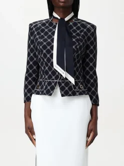 Blazer Elisabetta Franchi in crêpe stampato