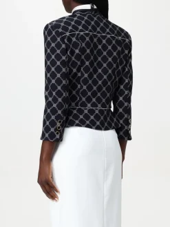 Blazer Elisabetta Franchi in crêpe stampato