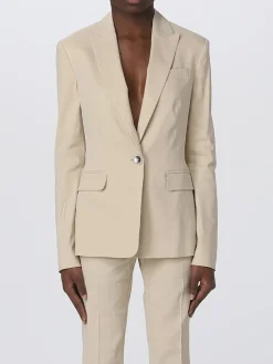 Blazer Equilibrato Pinko in misto lino