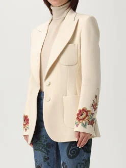 Blazer Etro in fresco lana con ricami