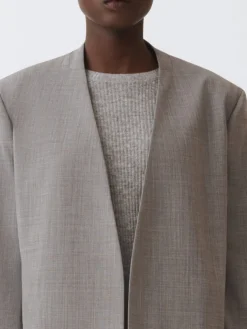 Blazer minimal Fabiana Filippi in misto lana vergine