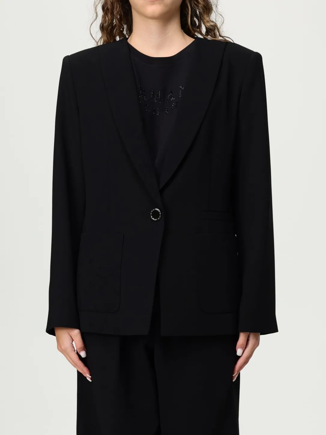 Blazer monopetto Armani Exchange in crêpe