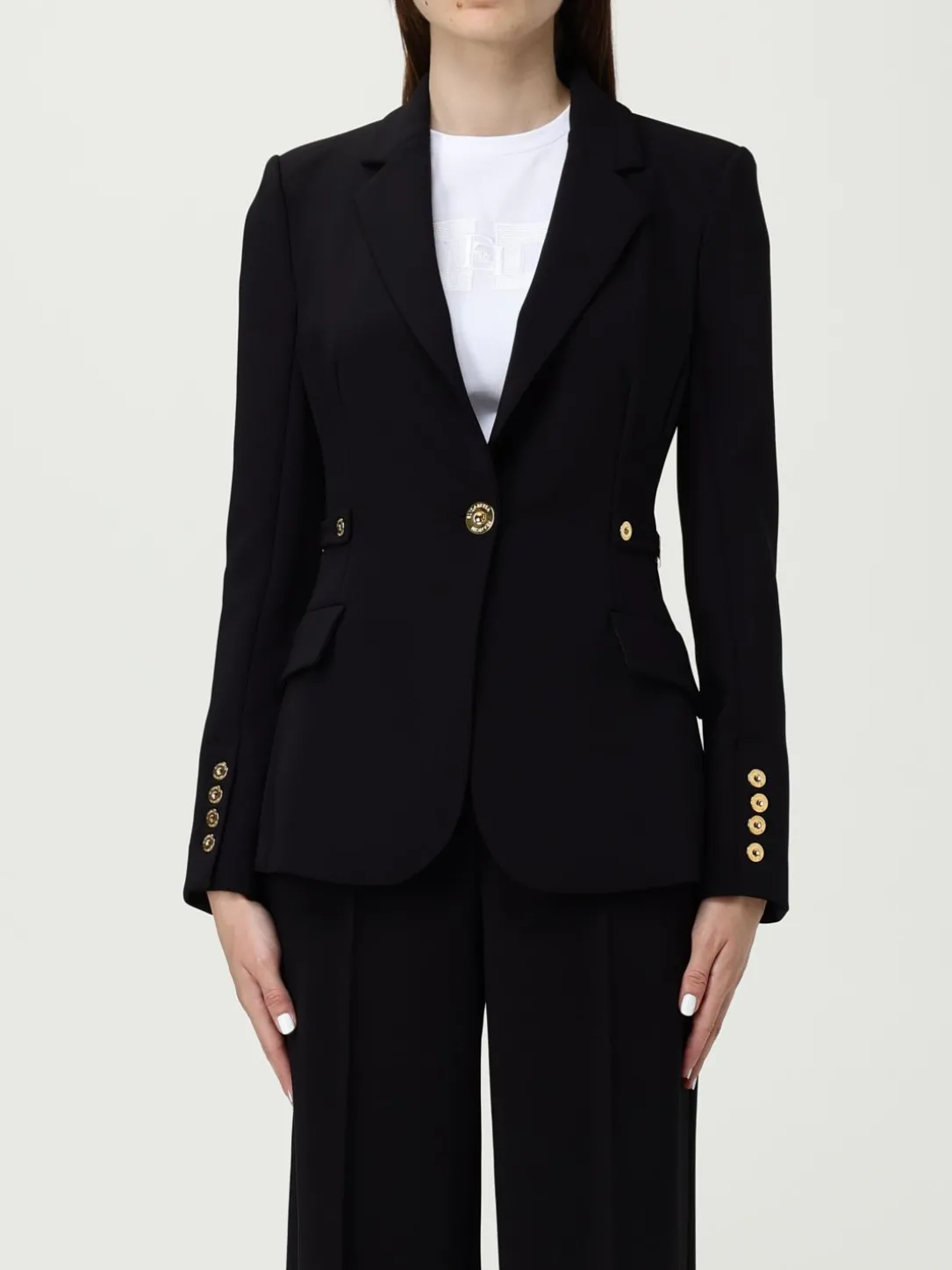 Blazer monopetto Elisabetta Franchi in crêpe