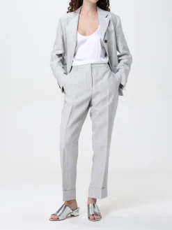 Blazer monopetto Slowear in lino a righe