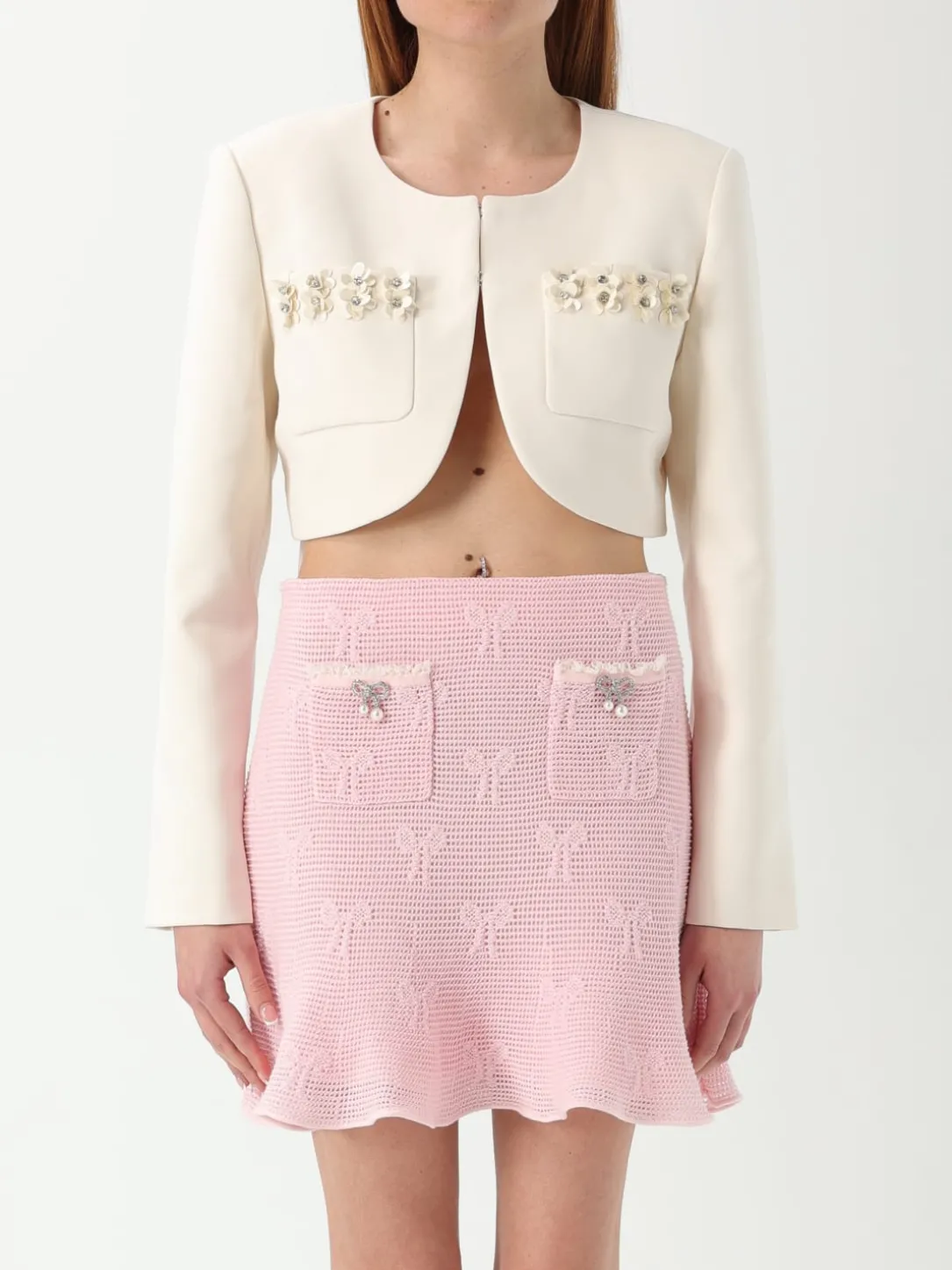 Blazer Self-Portrait in crêpe