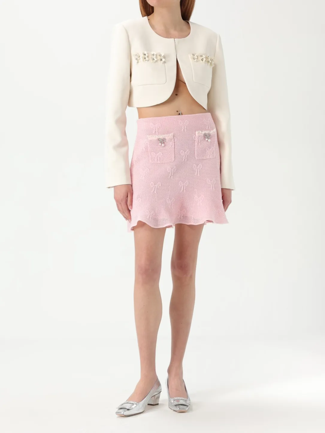 Blazer Self-Portrait in crêpe