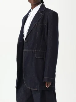 Blazer Sportmax in denim con cintura