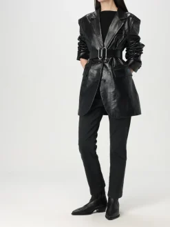 Blazer Sportmax in pelle con cinta