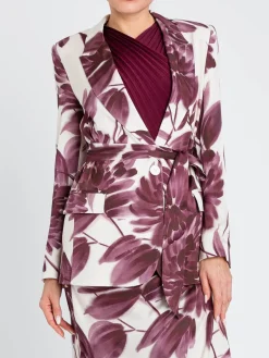 Blazer Twinset in viscosa con stampa floreale